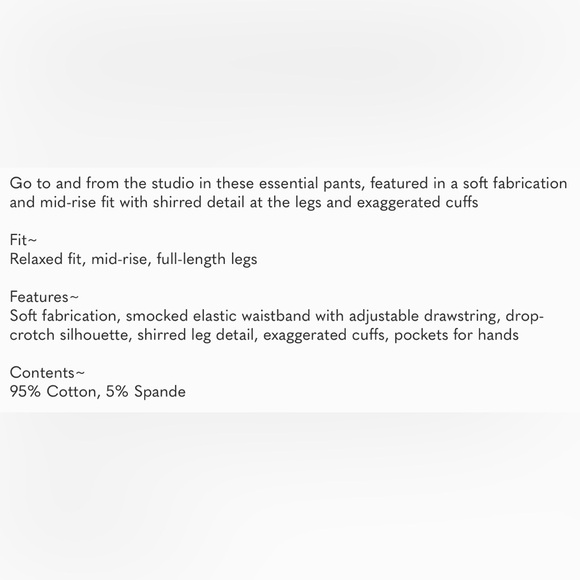 NWOT Free People Movement S Hot Shot Shirred Pants in Washed Black New - Picture 5 of 5